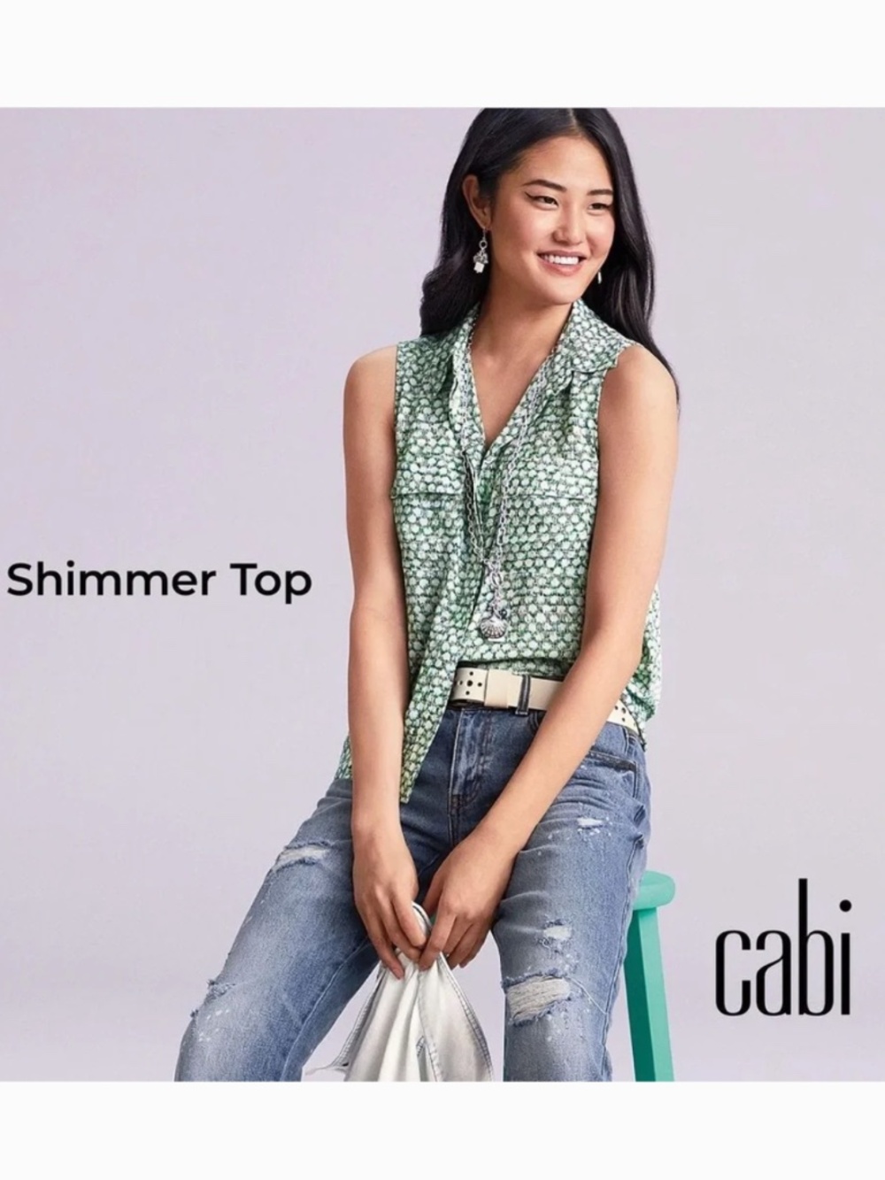 🩷 CAbi Shimmer Top, Sz S - Any 3 🩷CAbi tops for $45!!!